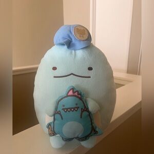 Kawaii sumikkogurashi Blue Dinosaur Plush Toy